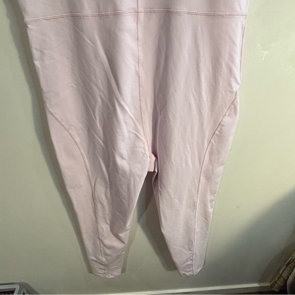 WILFRED FREE Sz 2XL Unitard in Baby Pink Stretchy Spaghetti Straps Square Neck - Picture 7 of 9